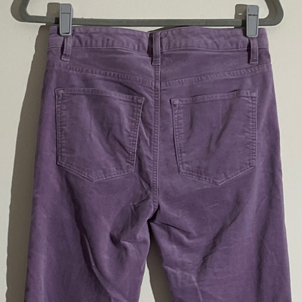 Purple High Rise Velvet Pants - Picture 3 of 4